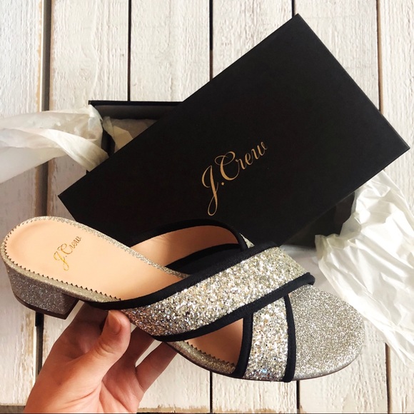 J. Crew Shoes - J. Crew Glitter Grosgrain Strap Sandals